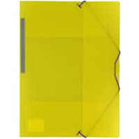 Grafoplás 04801260－ Carpeta de Polipropileno con gomas y 3 solapas- color amarillo- tamaño Folio